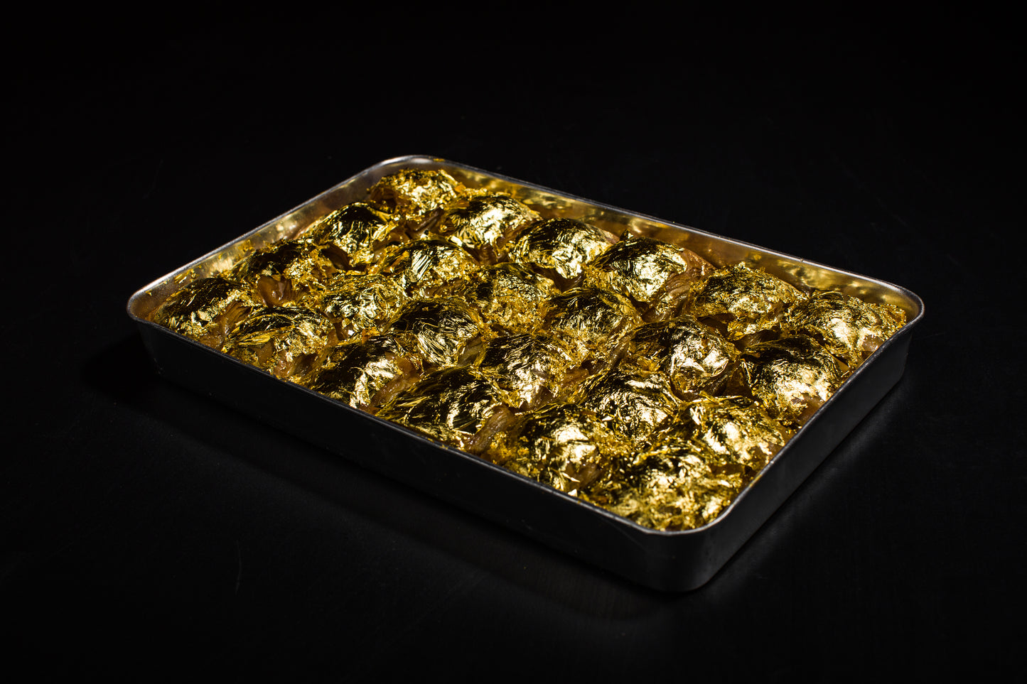 Turkish Baklava with Edible Gold Leaf